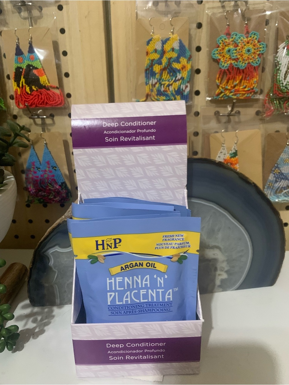 Henna 'N' Placenta Argan Oil Deep Conditioner - Blue 6 pack case